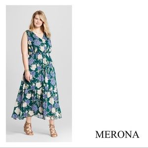 Like new! Green Sleeveless Maxi Dress - Merona